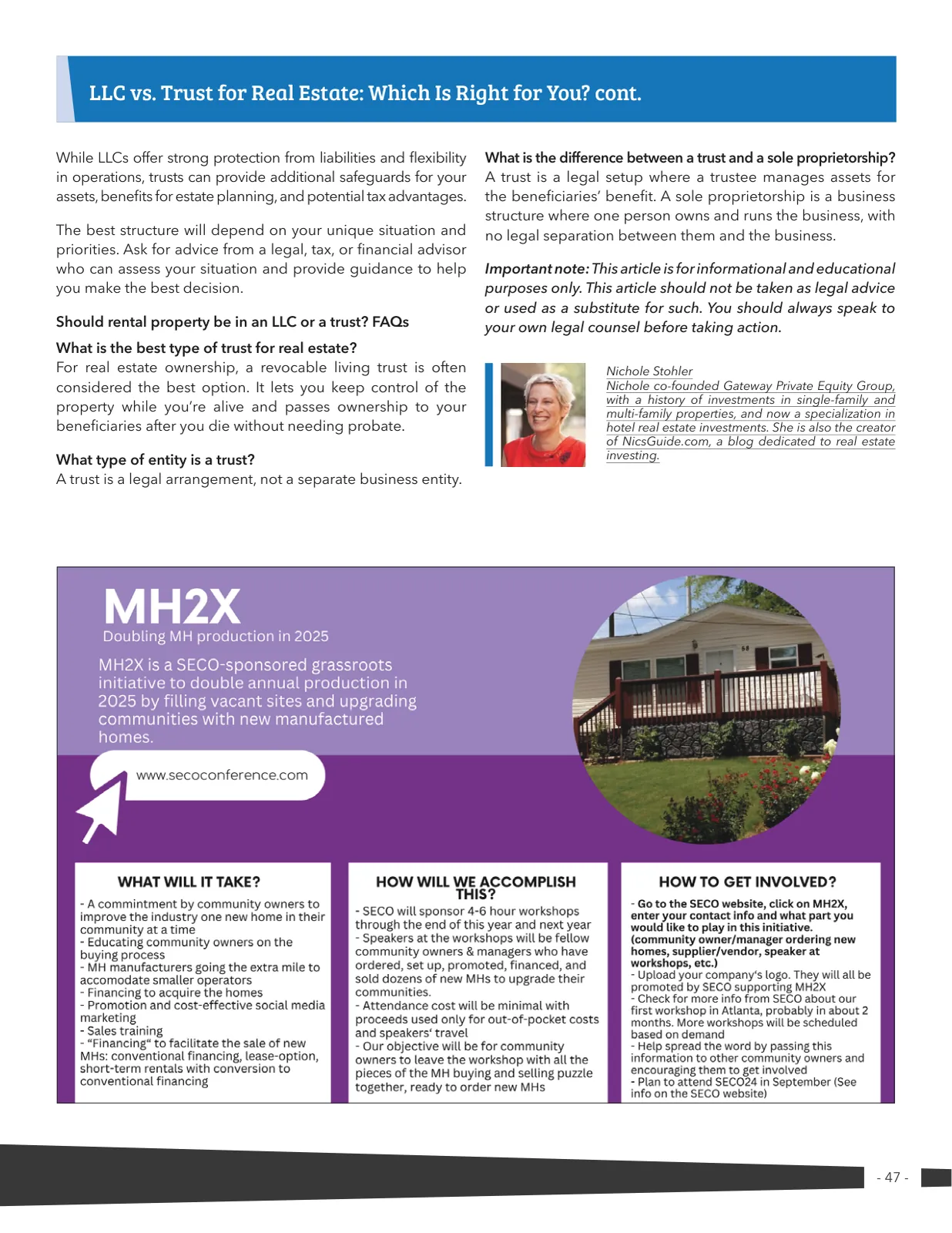 Page 47 of Manufactured Housing Review 2024 Q2