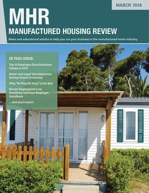 Manufactured Housing Review - March 2018 cover