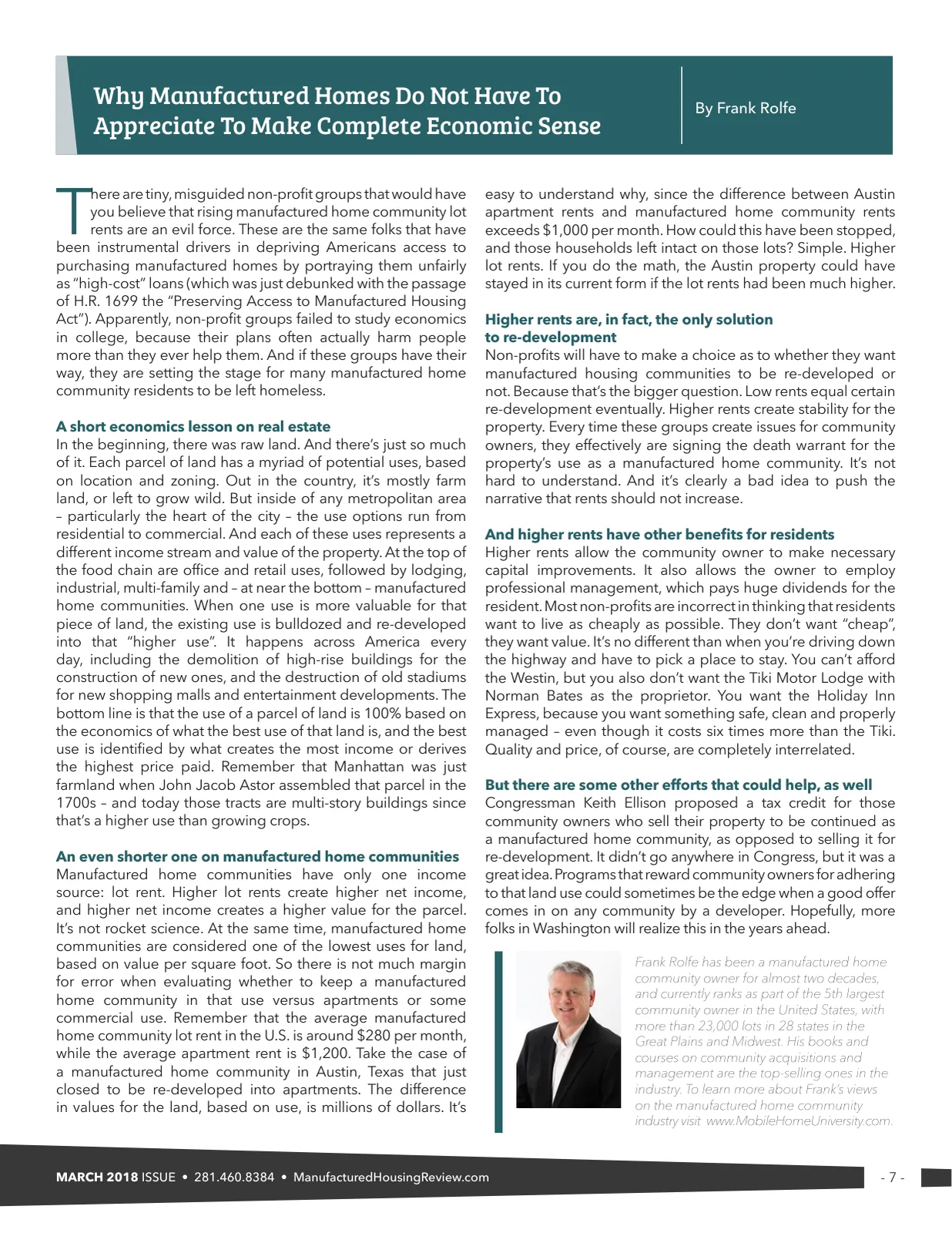 Page 7 of Manufactured Housing Review March 2018