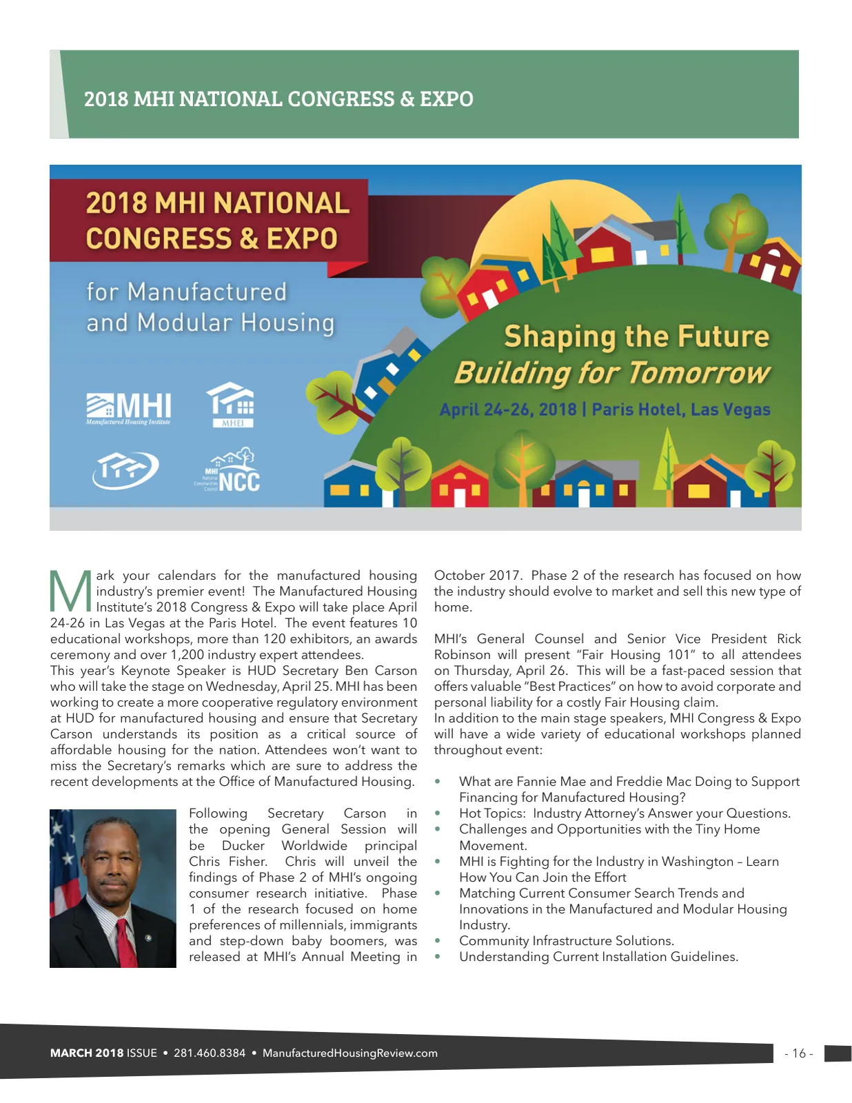 Page 16 of Manufactured Housing Review March 2018