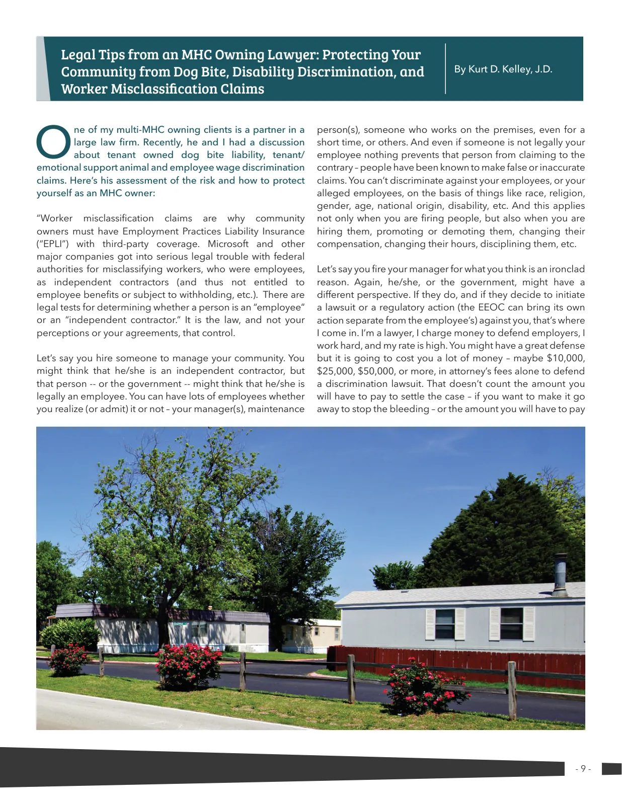 Page 9 of Manufactured Housing Review March 2019