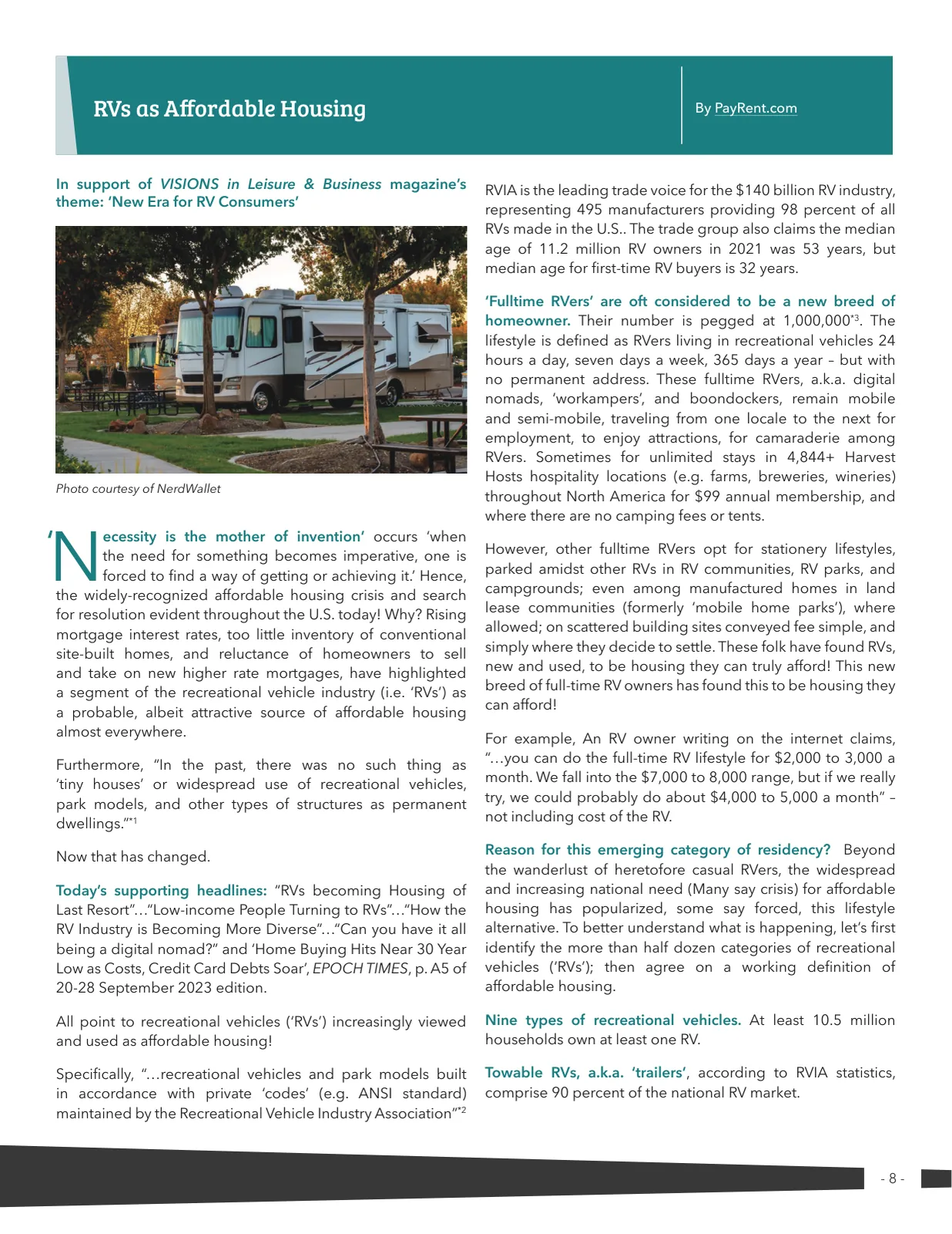 Page 8 of Manufactured Housing Review 2024 Q1