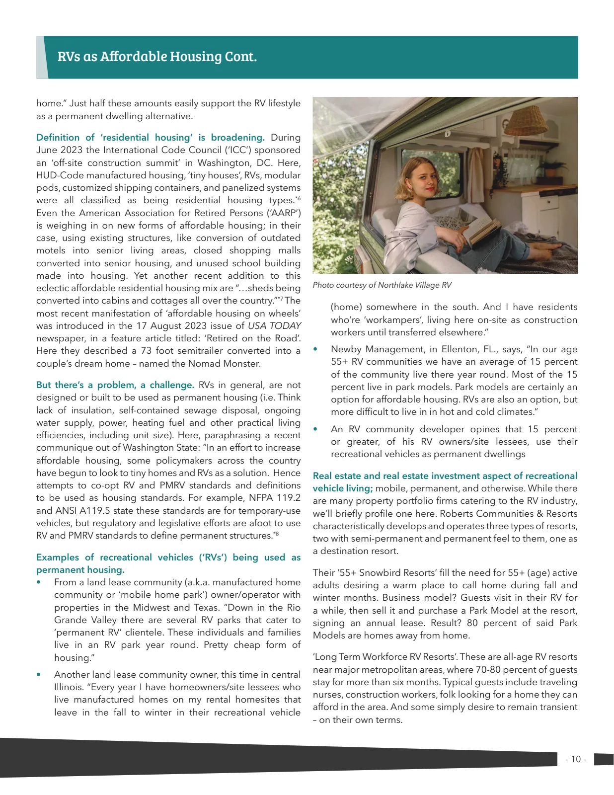 Page 10 of Manufactured Housing Review 2024 Q1
