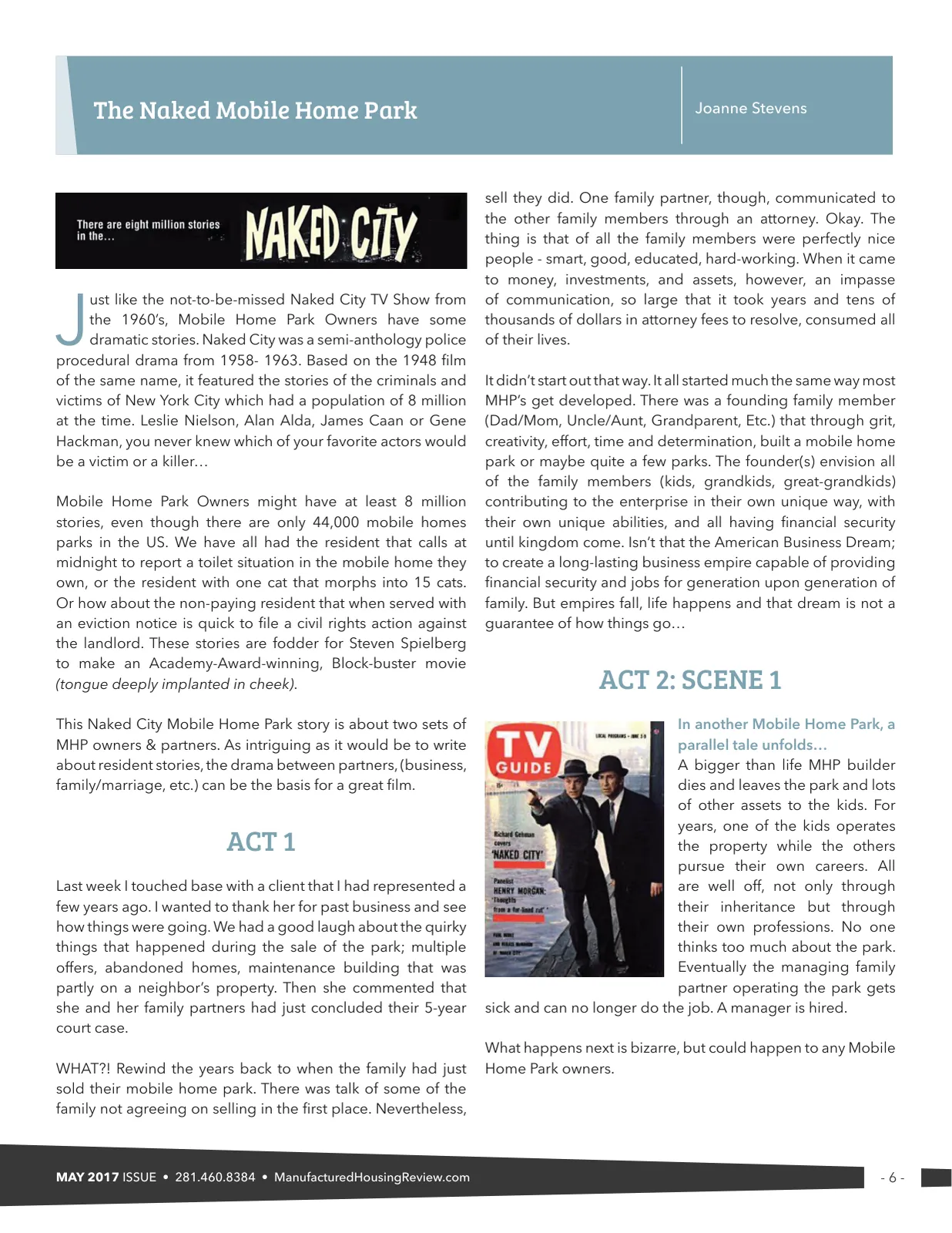 Page 6 of Manufactured Housing Review May 2017