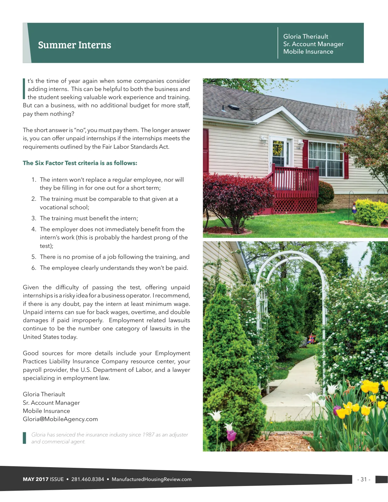 Page 31 of Manufactured Housing Review May 2017