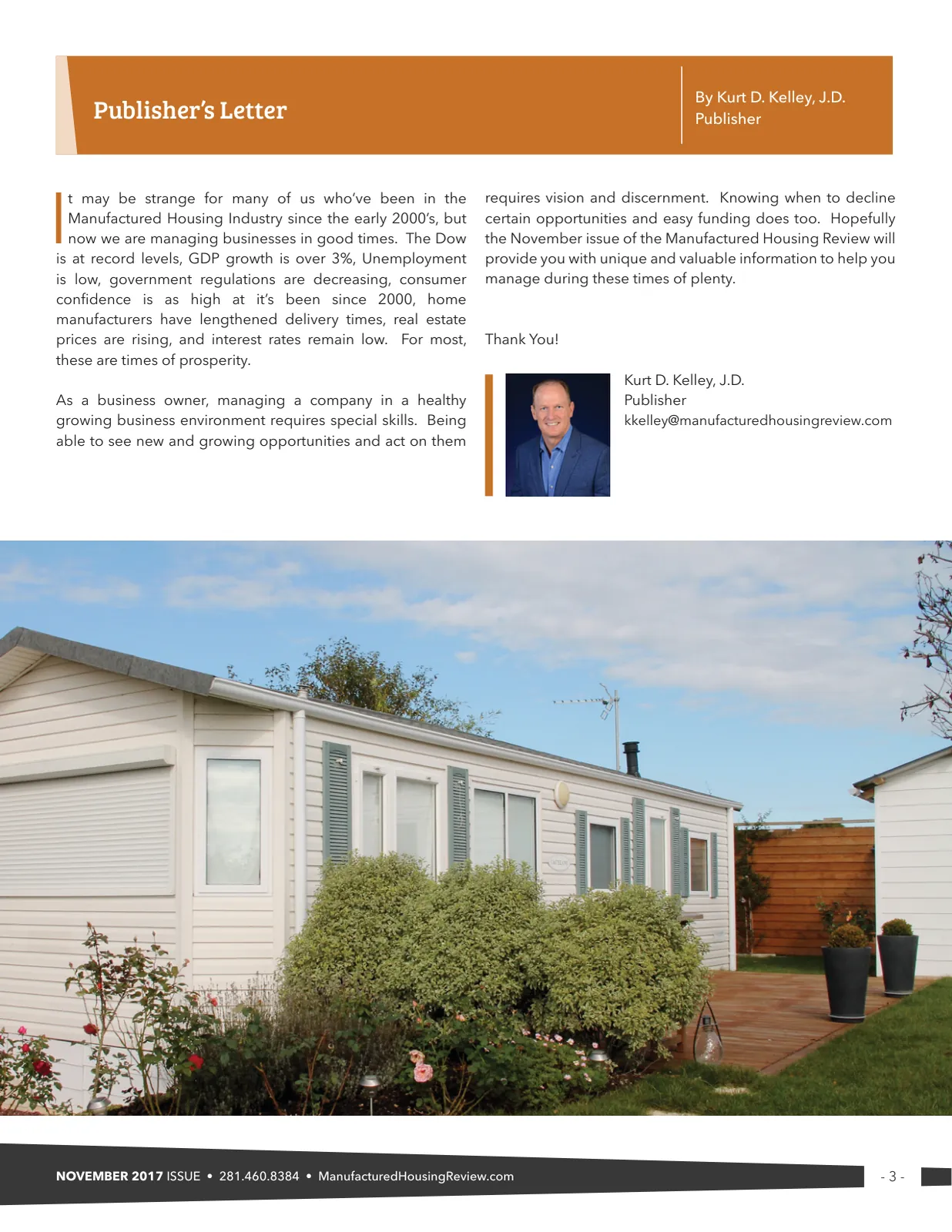 Page 3 of Manufactured Housing Review November 2017