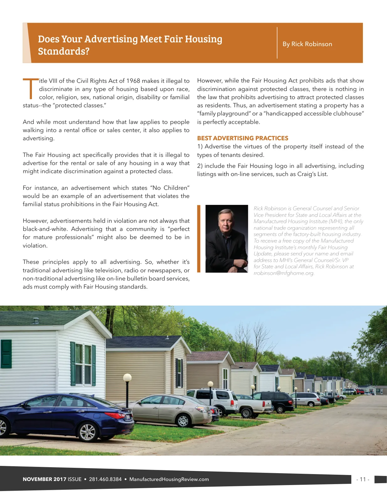 Page 11 of Manufactured Housing Review November 2017