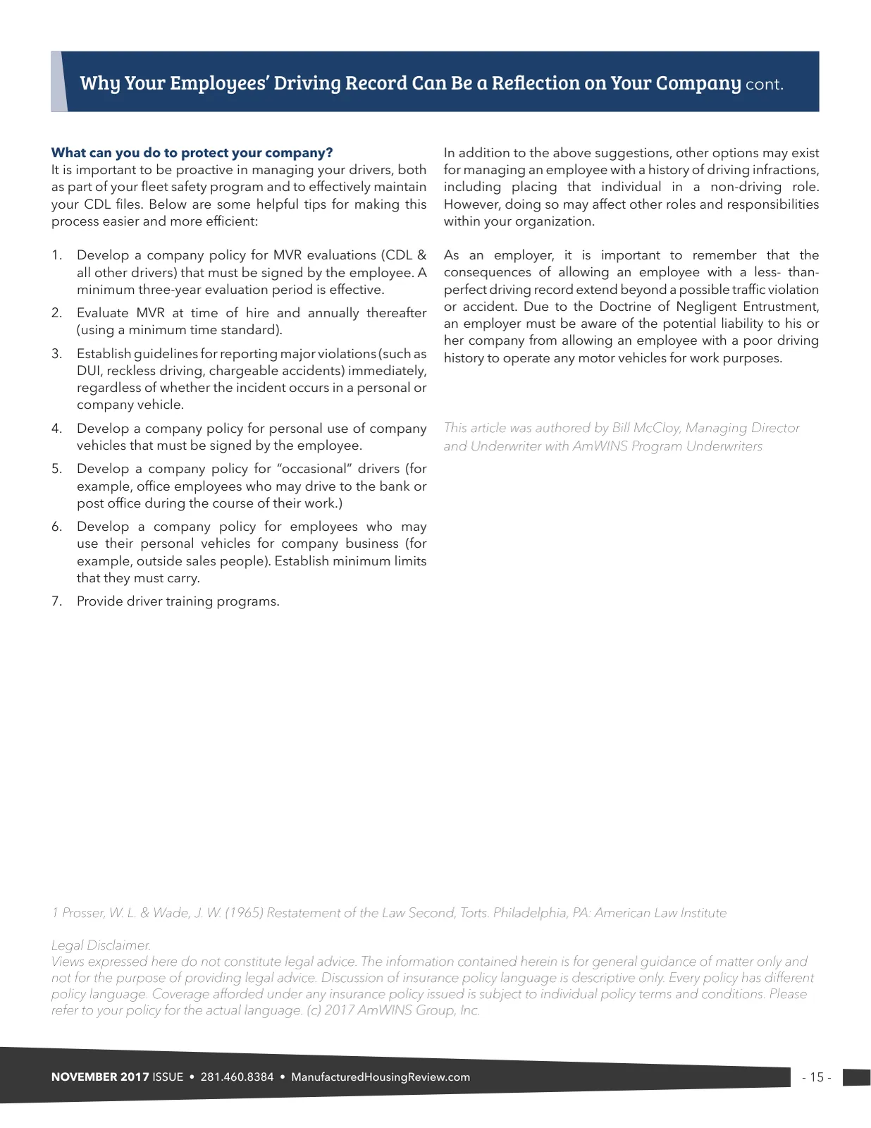 Page 15 of Manufactured Housing Review November 2017