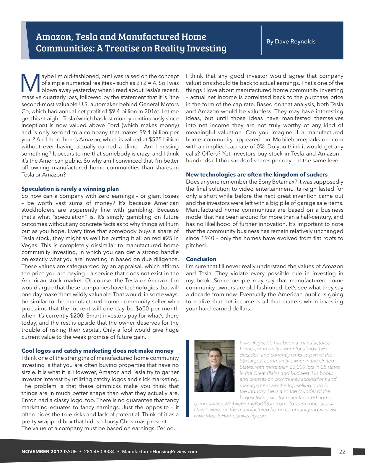 Page 22 of Manufactured Housing Review November 2017
