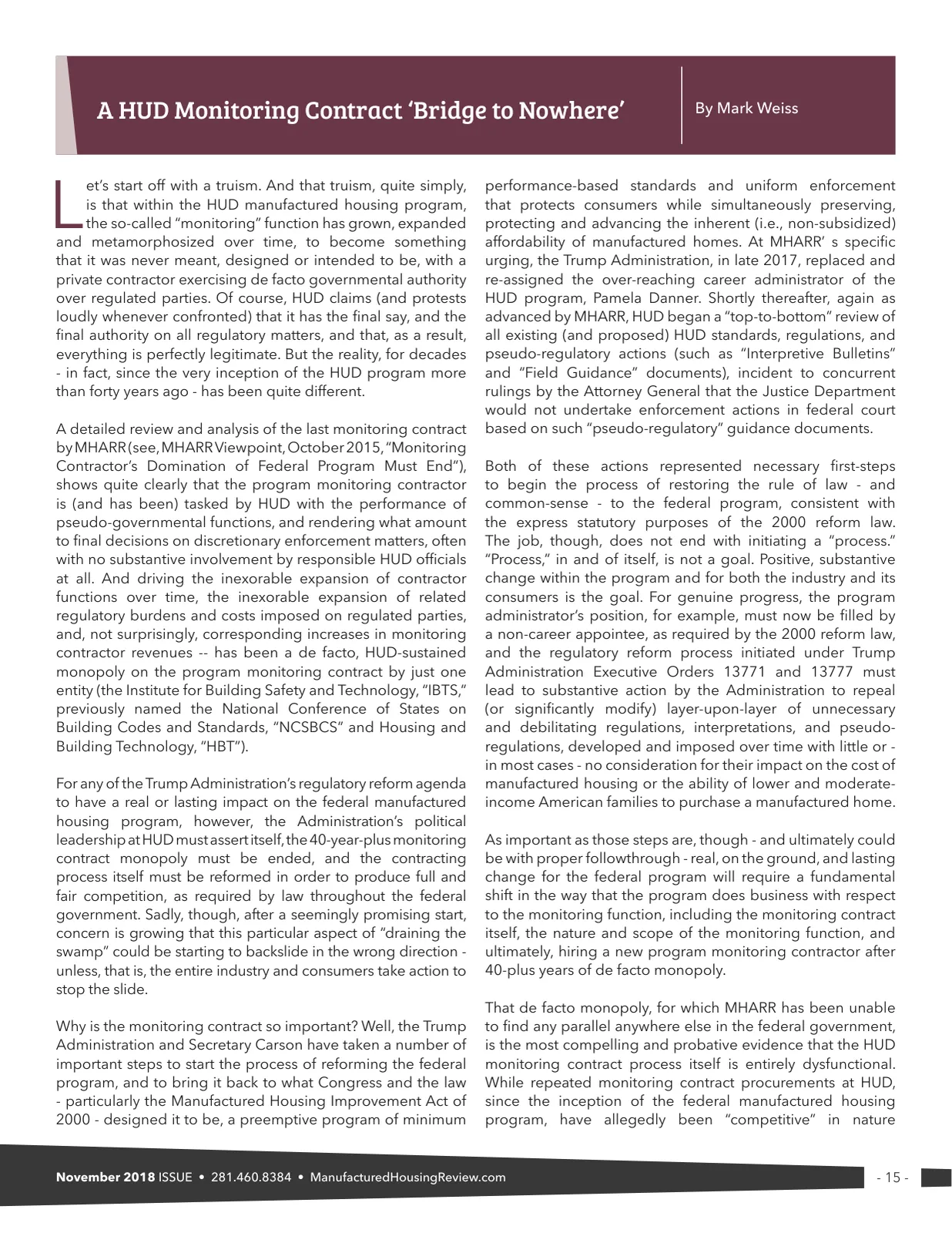 Page 15 of Manufactured Housing Review November 2018