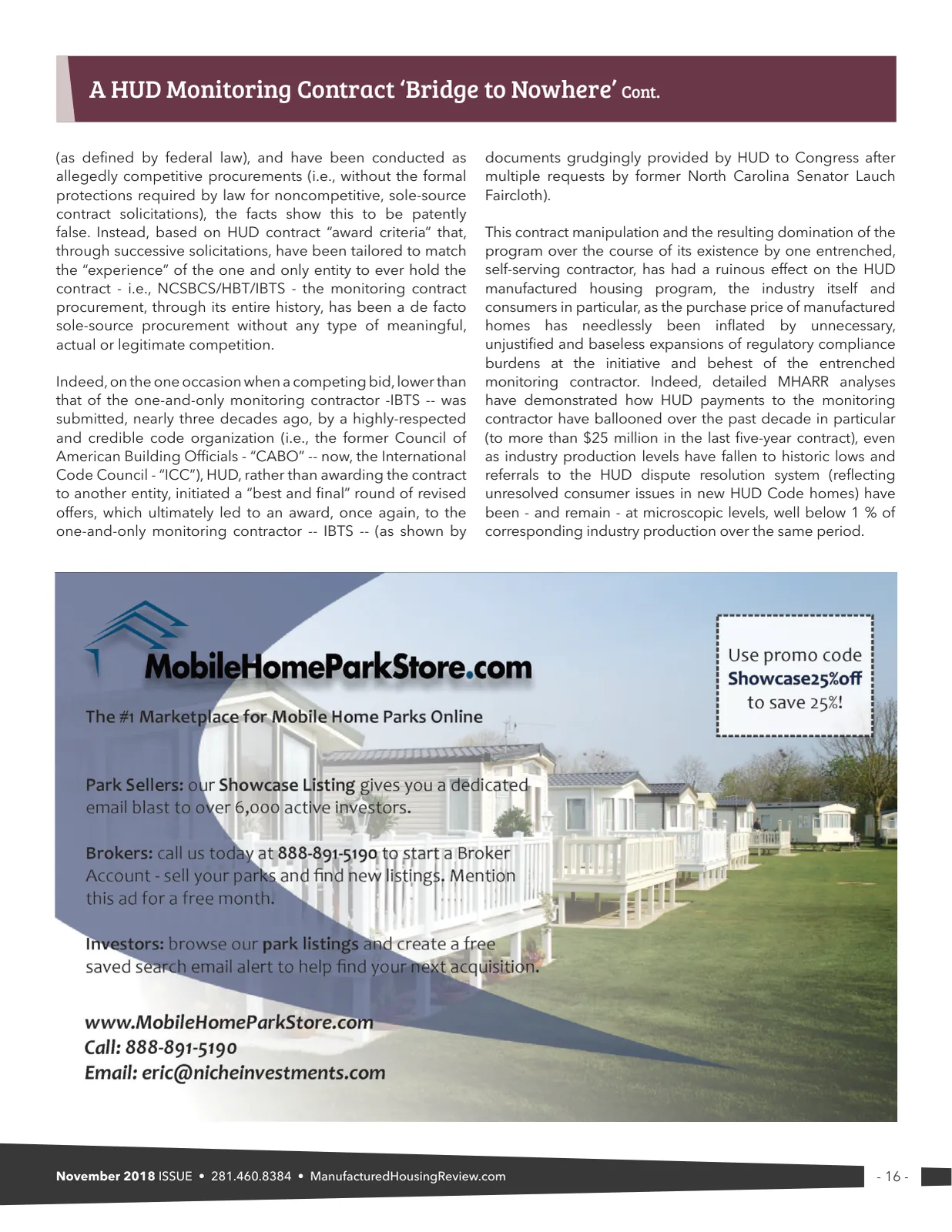Page 16 of Manufactured Housing Review November 2018