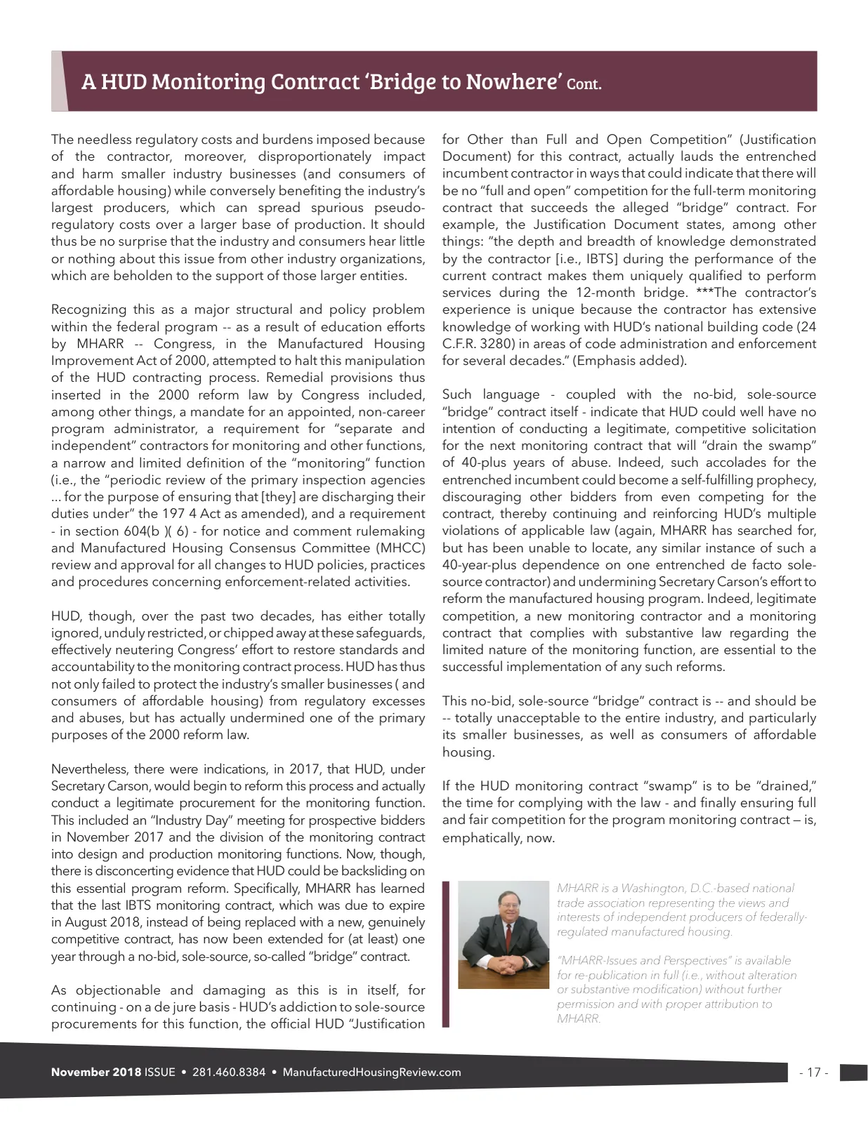 Page 17 of Manufactured Housing Review November 2018