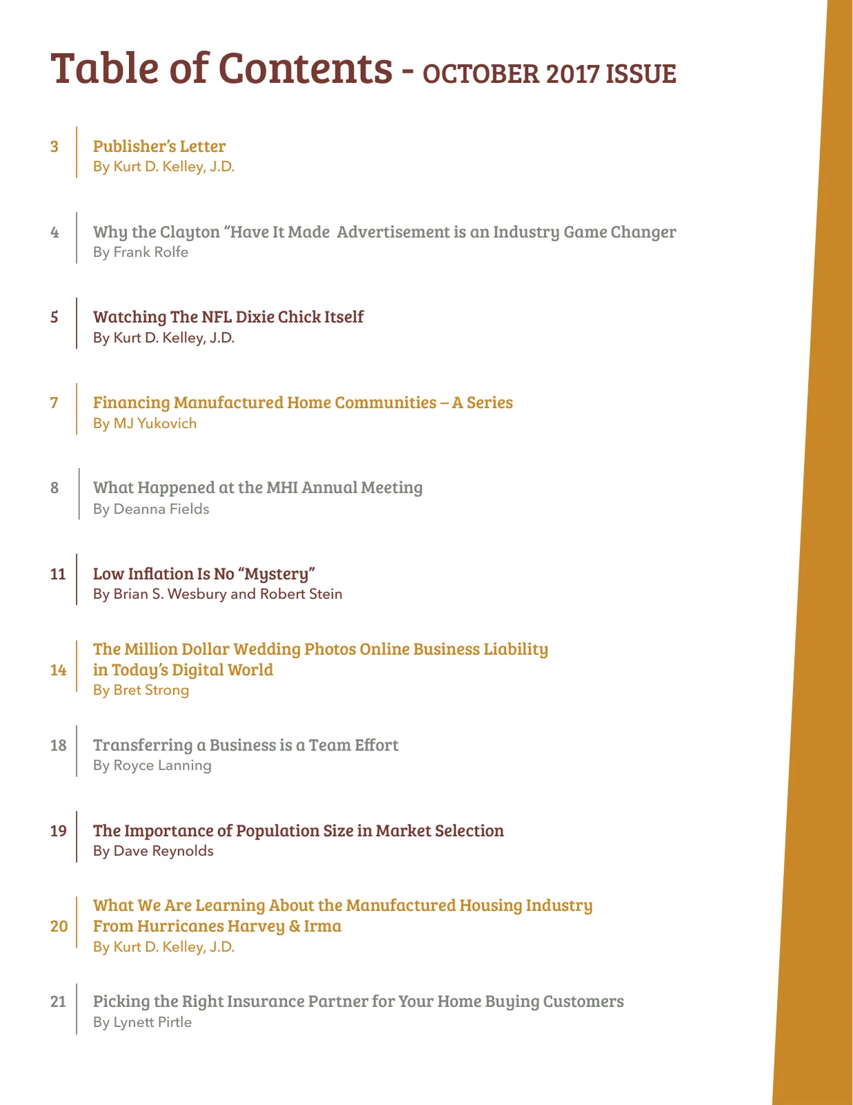 Page 2 of Manufactured Housing Review October 2017