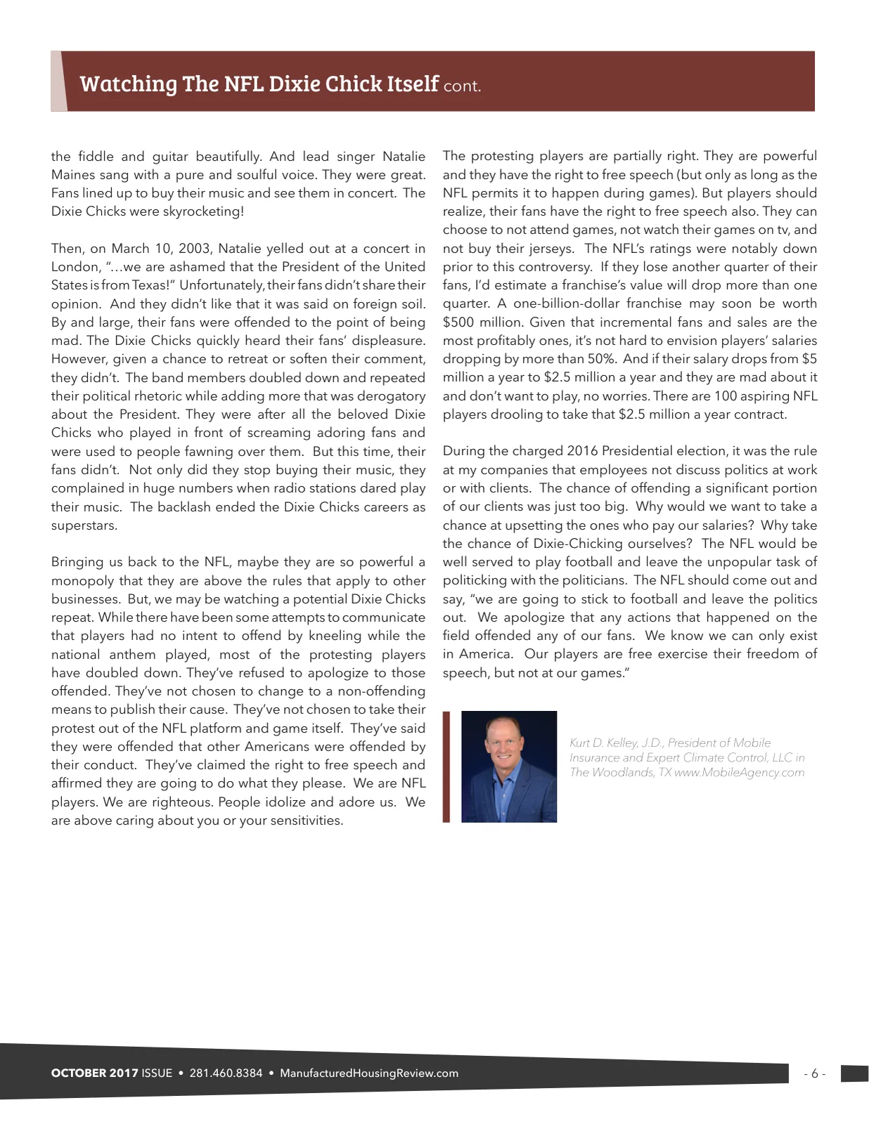 Page 6 of Manufactured Housing Review October 2017