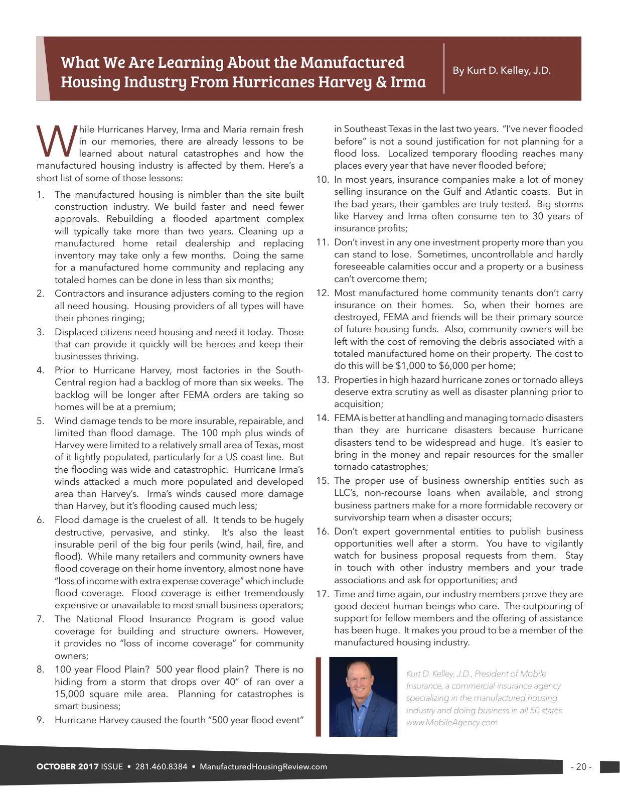 Page 20 of Manufactured Housing Review October 2017