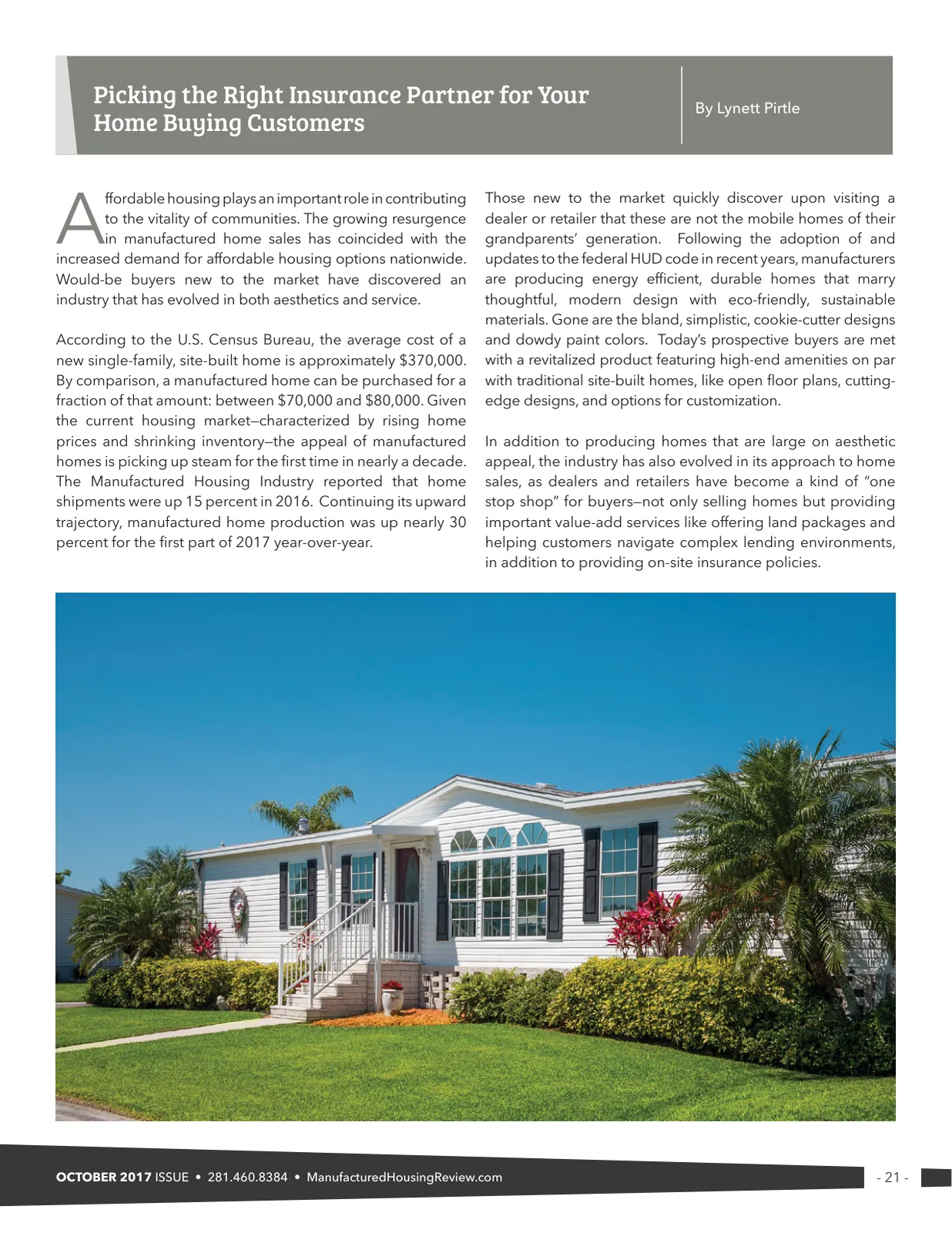 Page 21 of Manufactured Housing Review October 2017