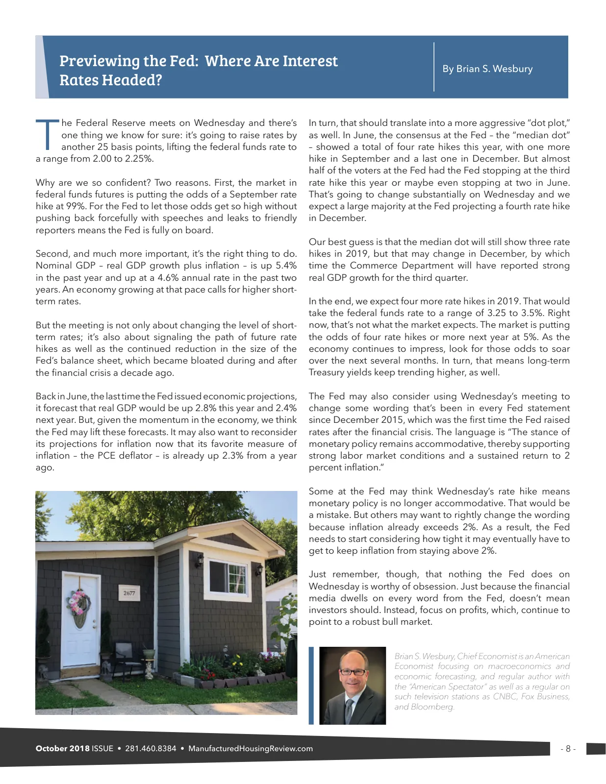 Page 8 of Manufactured Housing Review October 2018