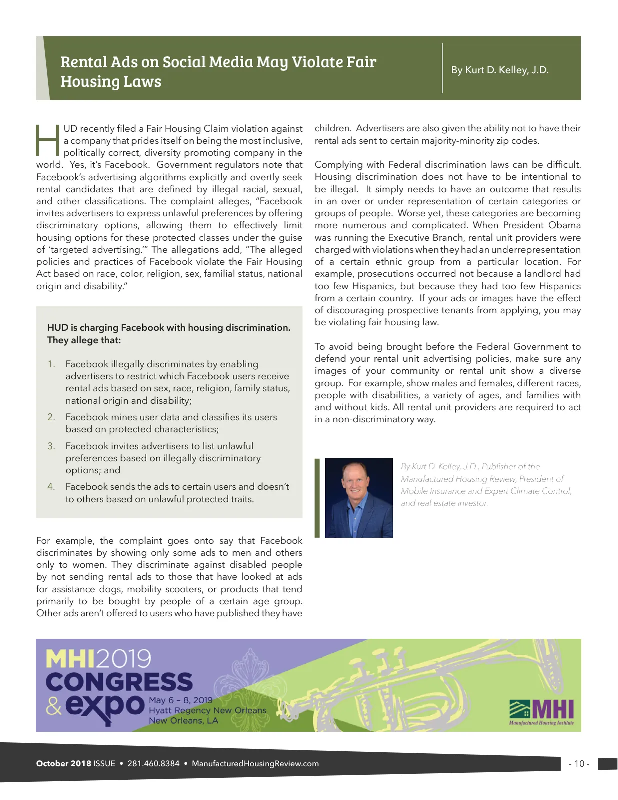 Page 10 of Manufactured Housing Review October 2018