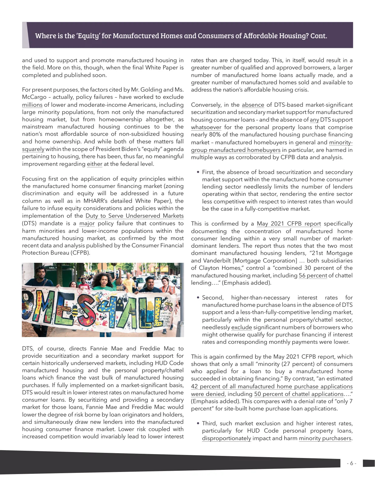 Page 6 of Manufactured Housing Review 2022 Q1