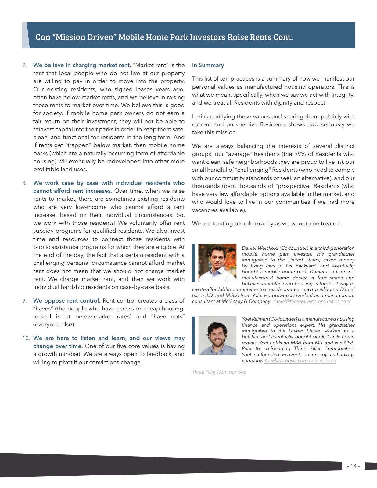 Page 14 of Manufactured Housing Review 2022 Q1