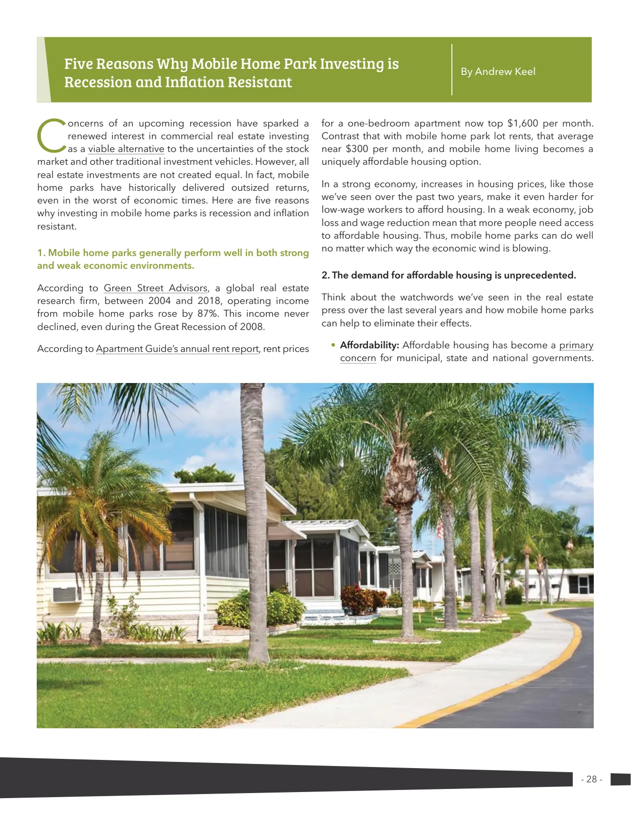 Page 28 of Manufactured Housing Review 2022 Q1