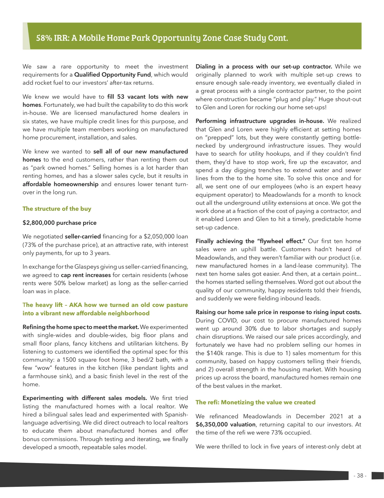 Page 38 of Manufactured Housing Review 2022 Q1