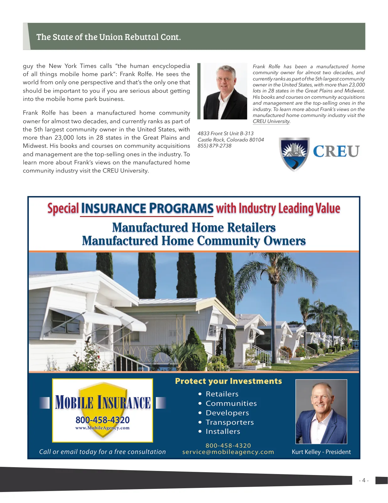 Page 4 of Manufactured Housing Review 2023 Q1
