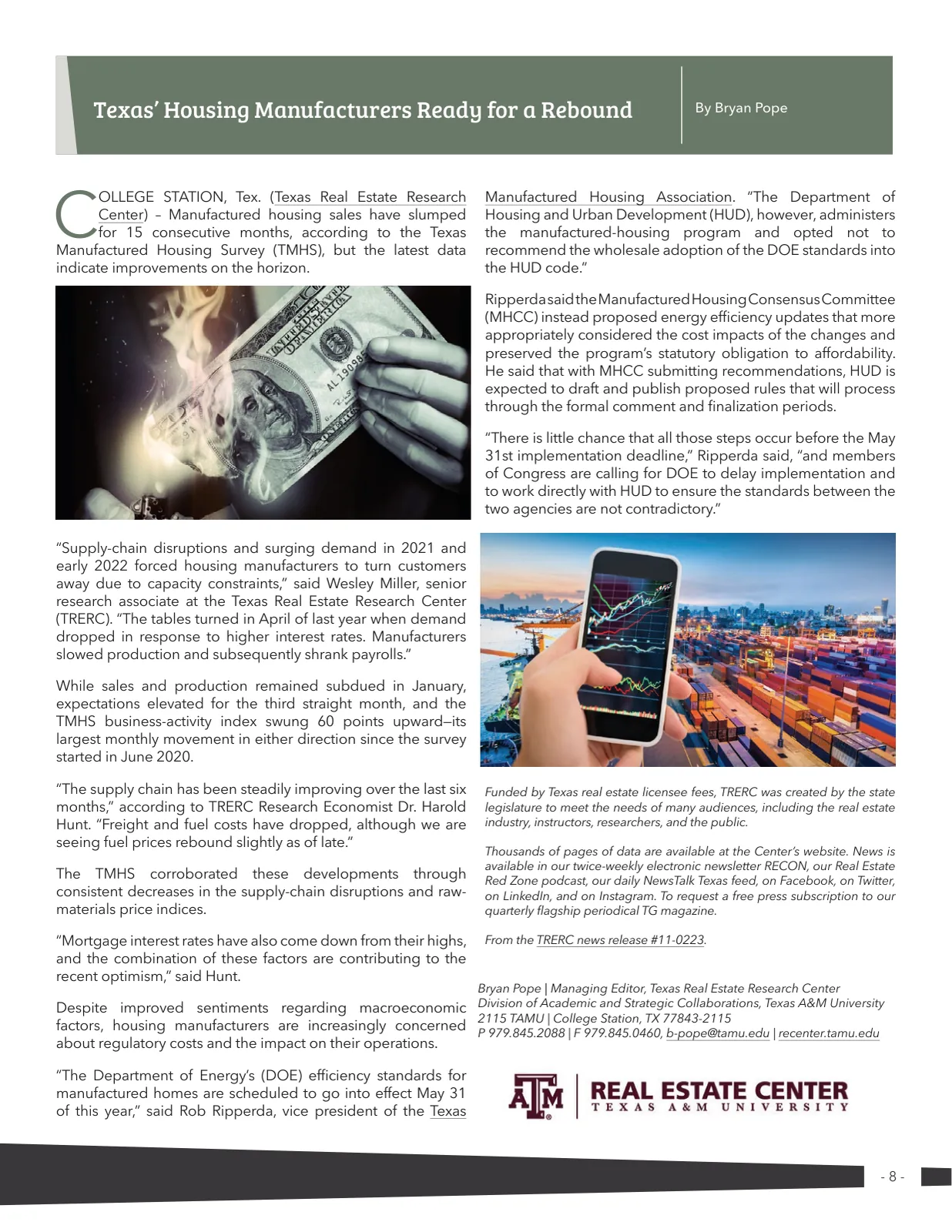 Page 8 of Manufactured Housing Review 2023 Q1