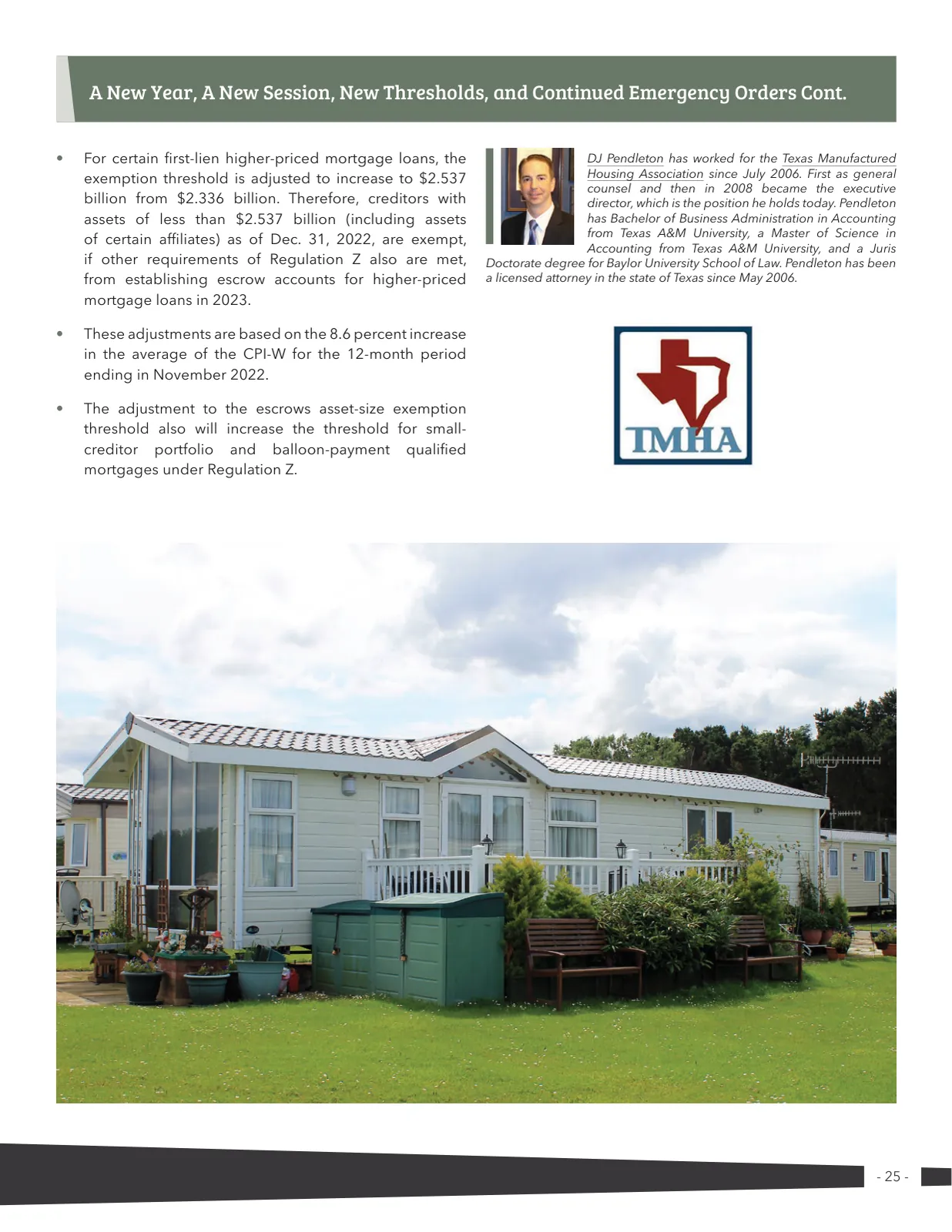 Page 25 of Manufactured Housing Review 2023 Q1