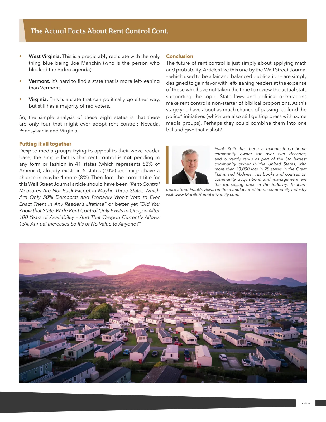 Page 4 of Manufactured Housing Review 2022 Q2