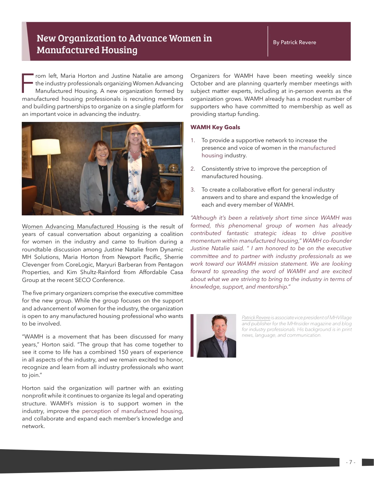 Page 7 of Manufactured Housing Review 2022 Q2