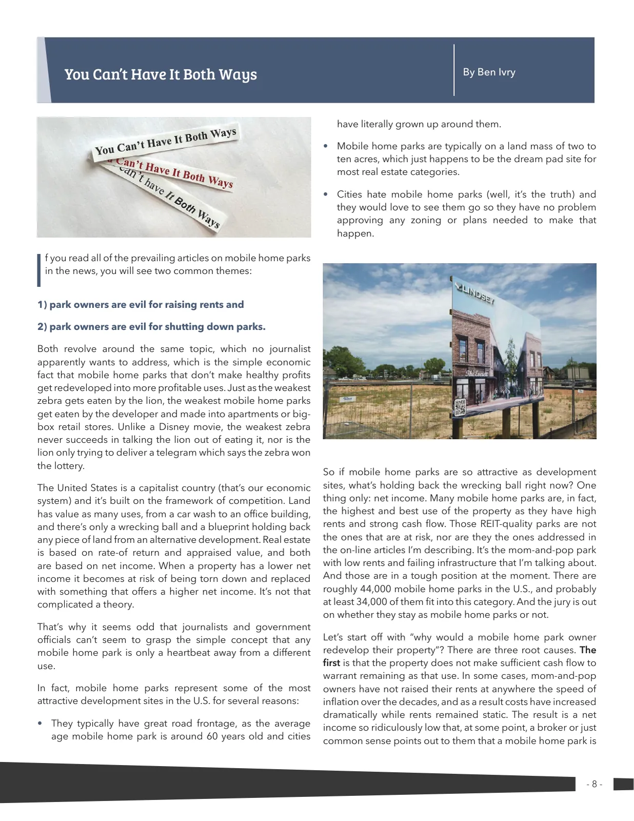 Page 8 of Manufactured Housing Review 2023 Q2