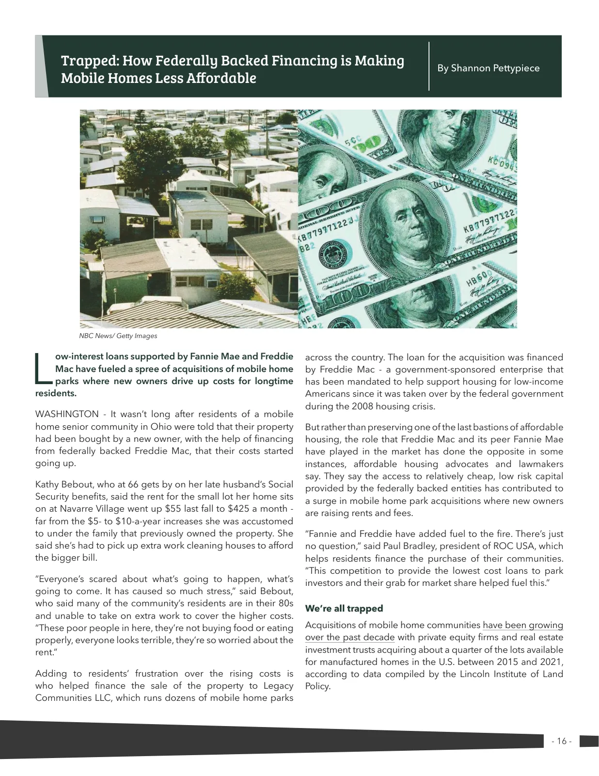 Page 16 of Manufactured Housing Review 2023 Q2