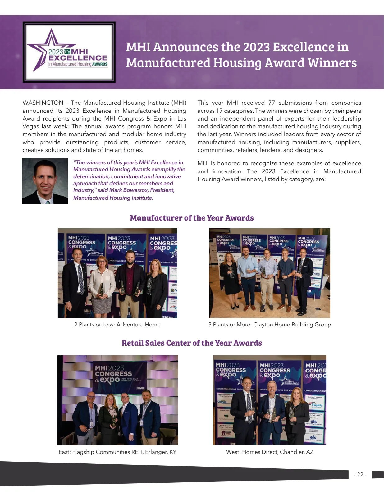 Page 22 of Manufactured Housing Review 2023 Q2