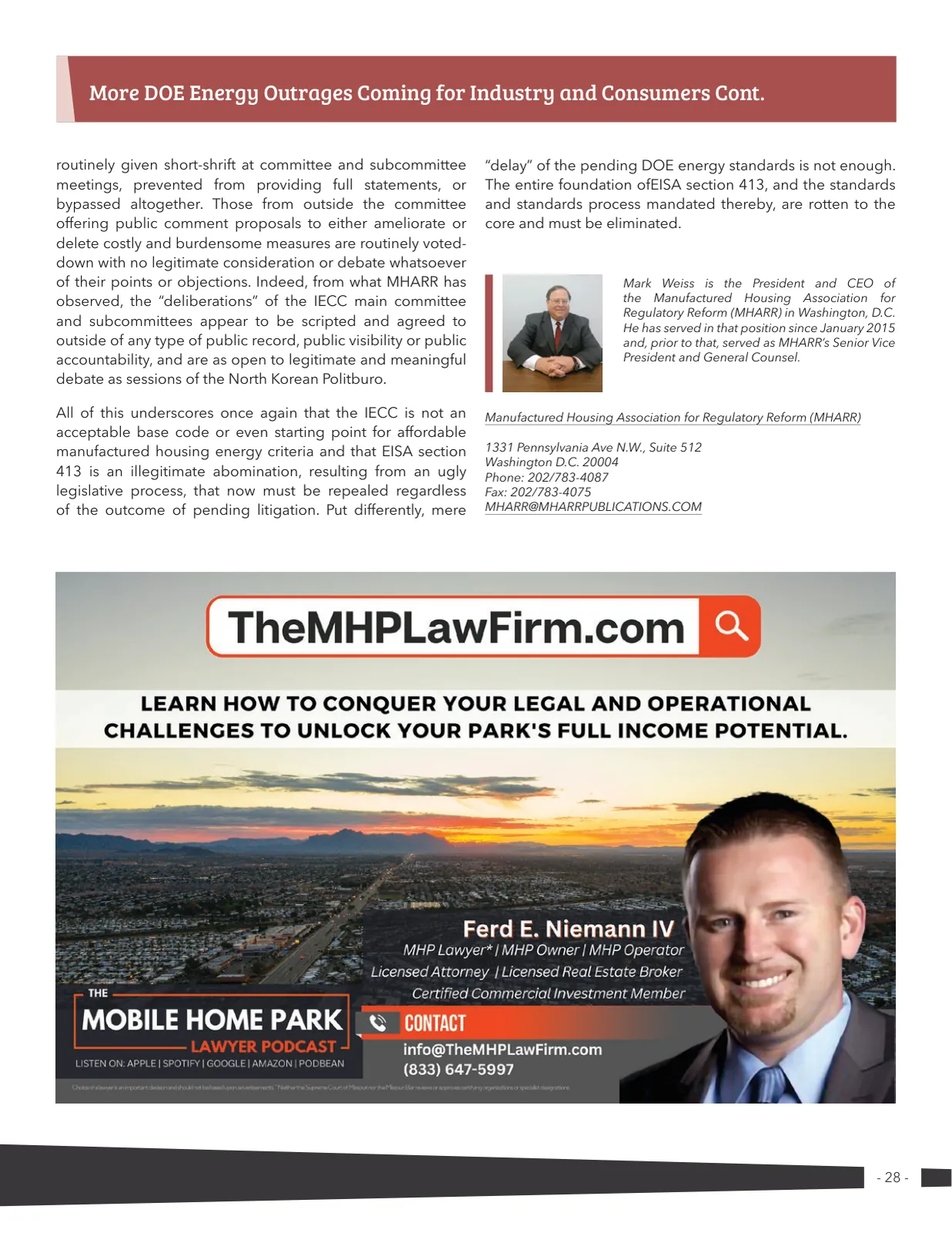 Page 28 of Manufactured Housing Review 2023 Q2