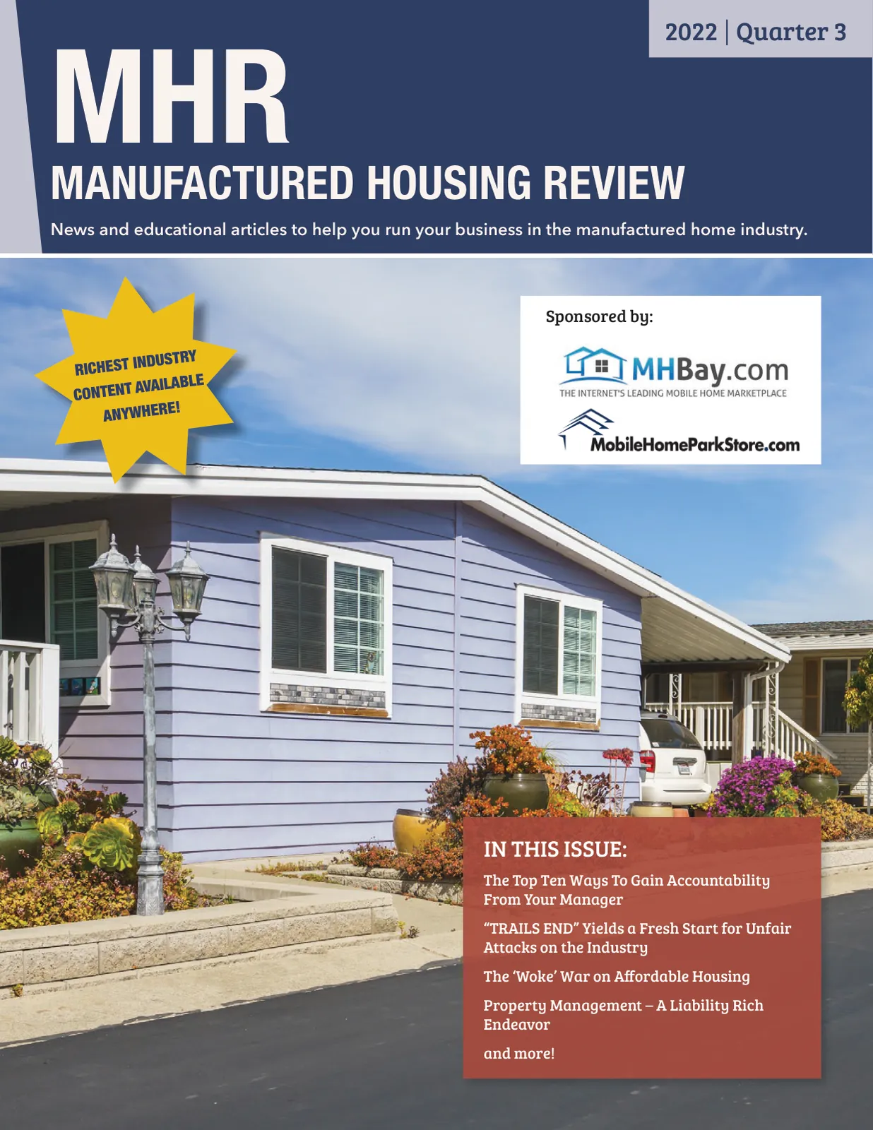 Page 1 of Manufactured Housing Review 2022 Q3