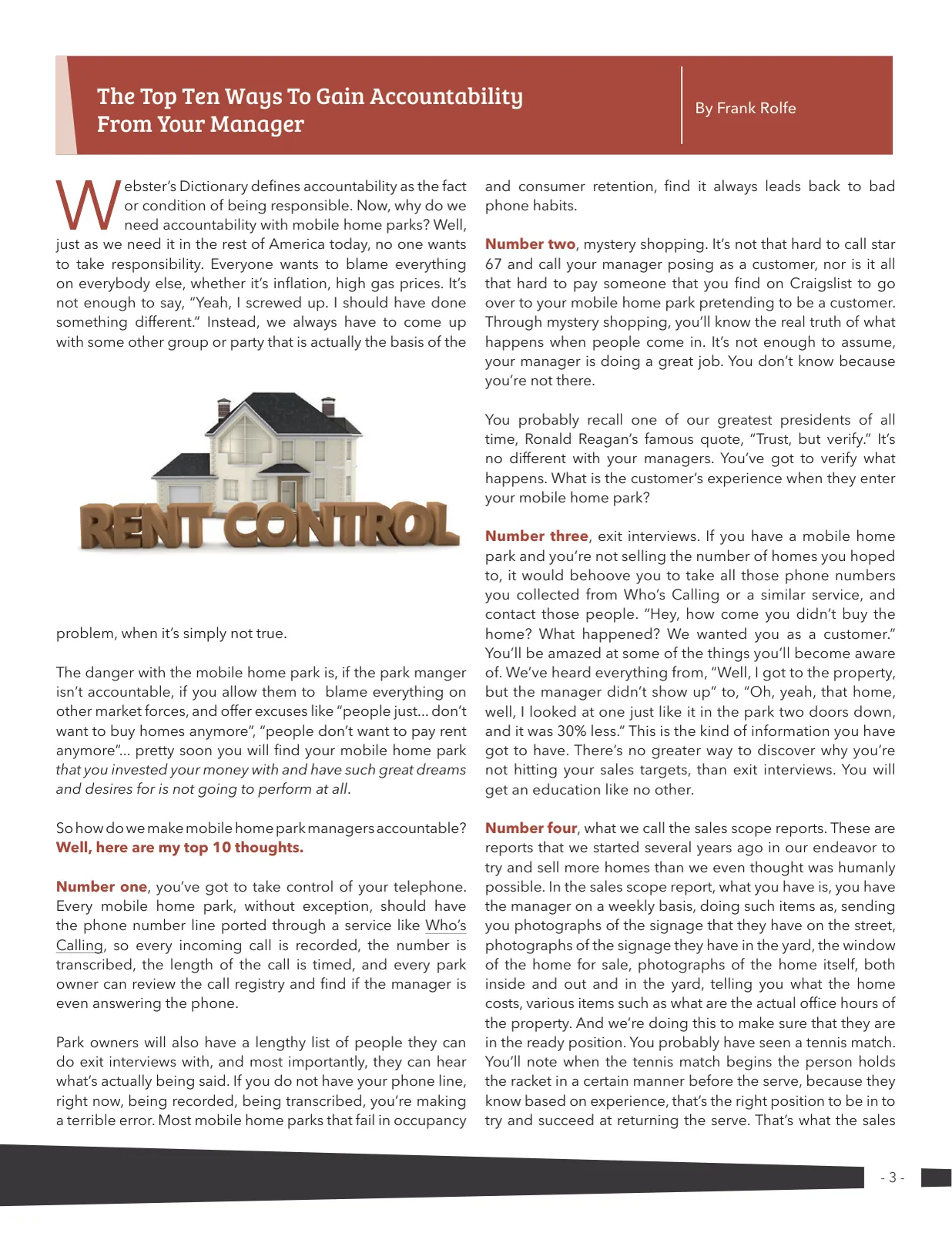 Page 3 of Manufactured Housing Review 2022 Q3