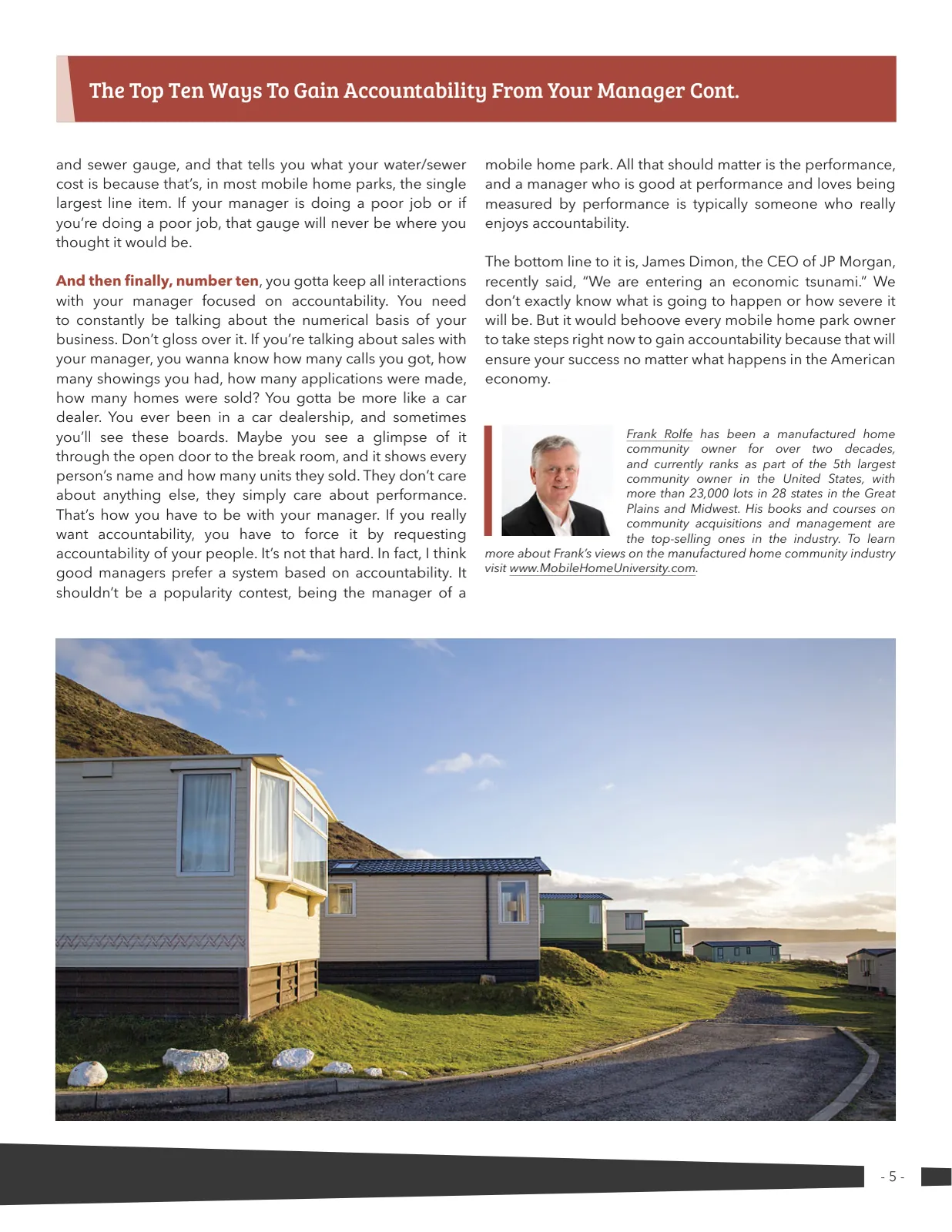 Page 5 of Manufactured Housing Review 2022 Q3