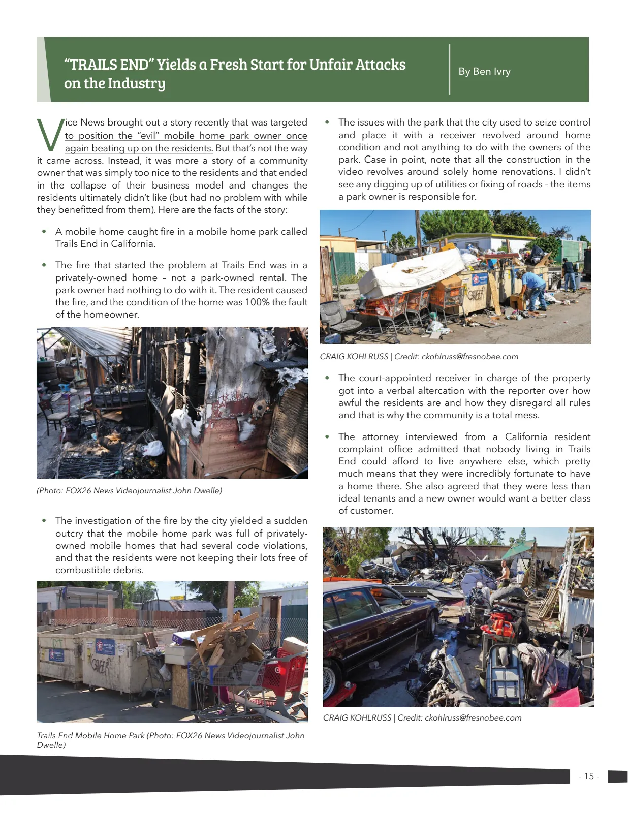 Page 15 of Manufactured Housing Review 2022 Q3