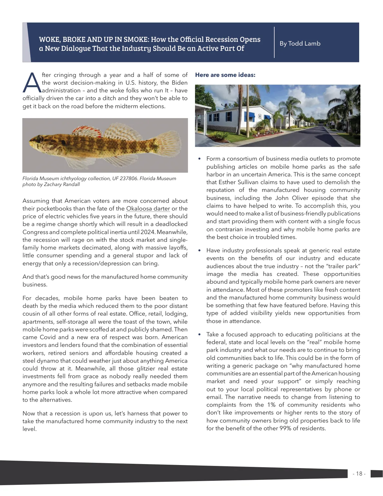 Page 18 of Manufactured Housing Review 2022 Q3