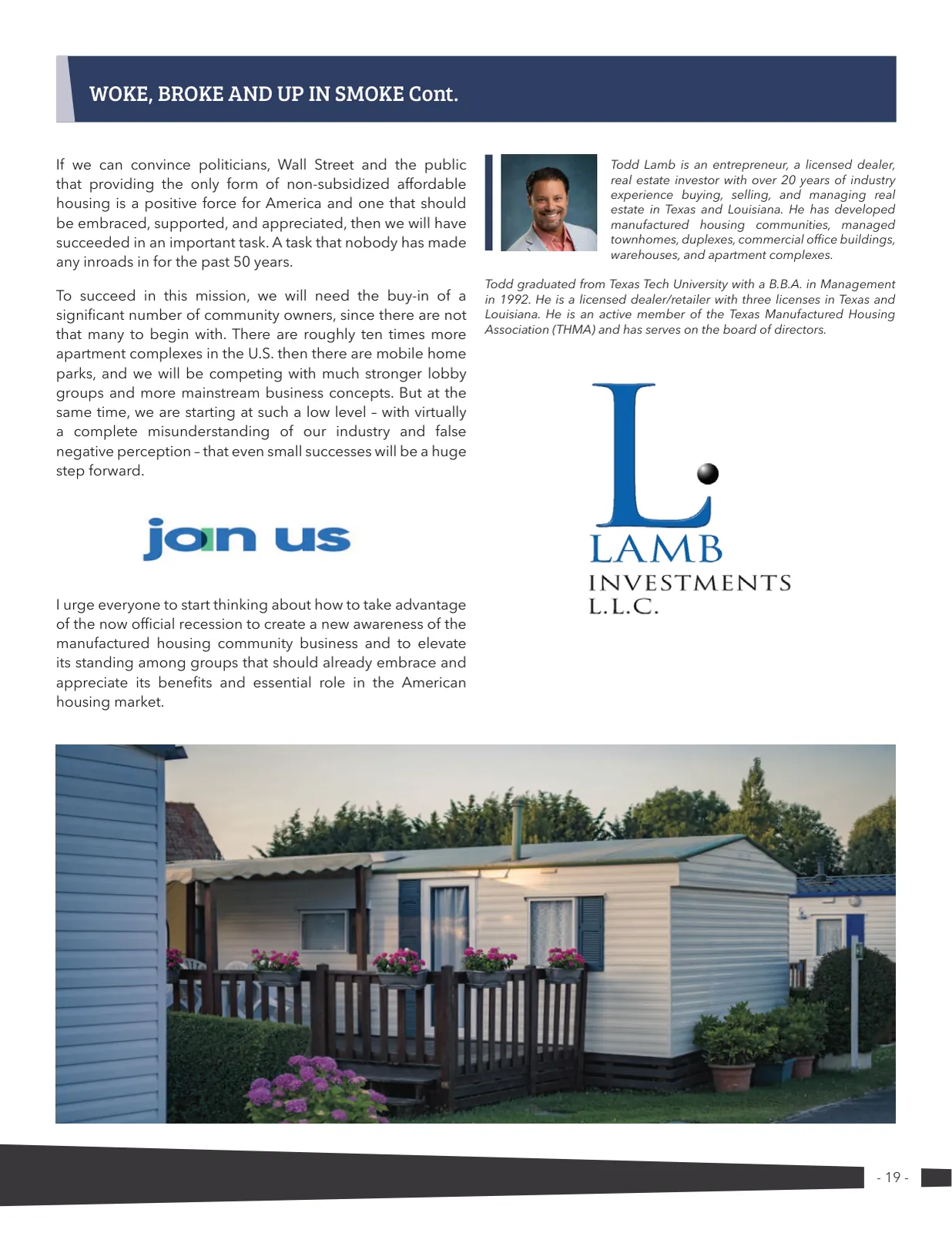 Page 19 of Manufactured Housing Review 2022 Q3