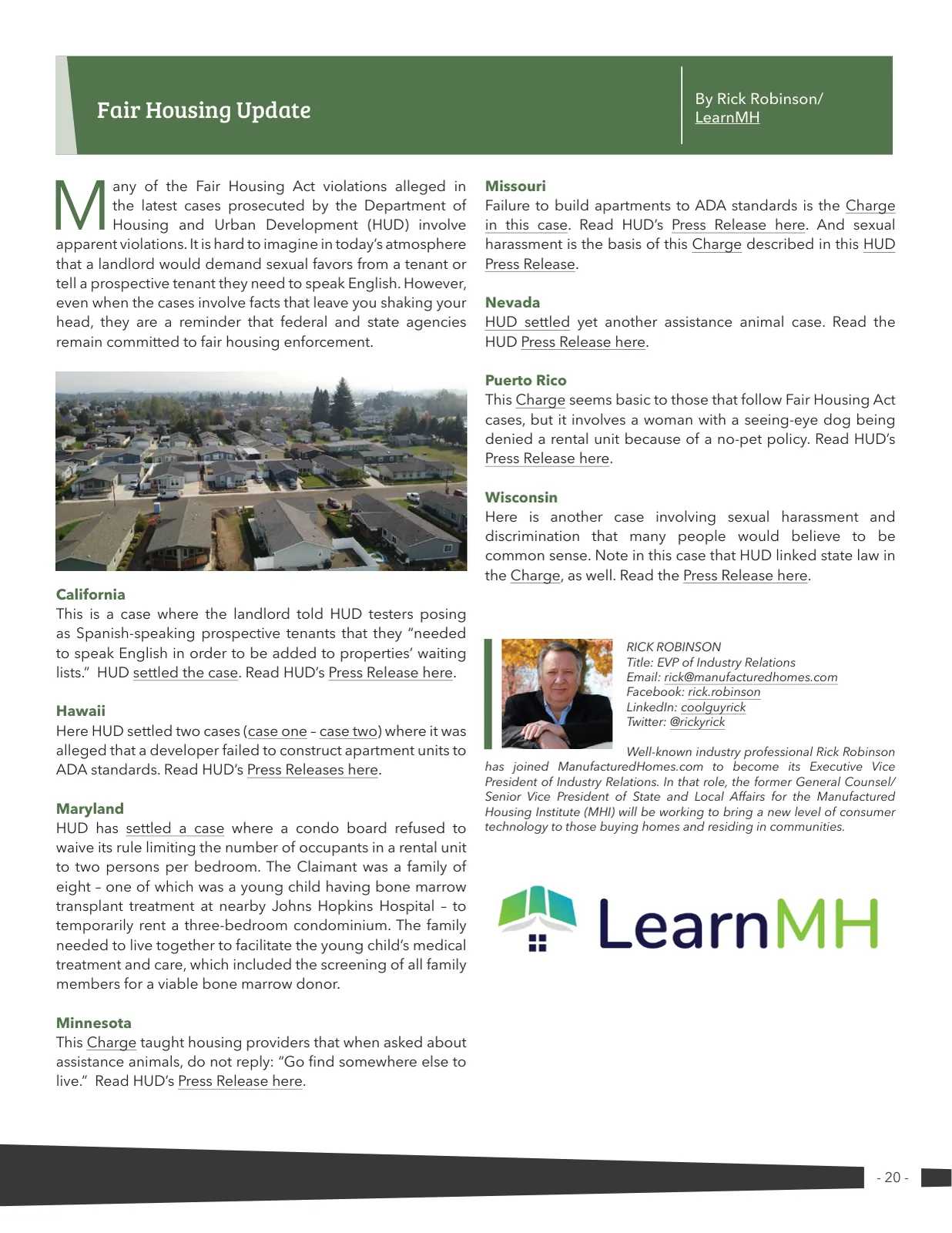 Page 20 of Manufactured Housing Review 2022 Q3