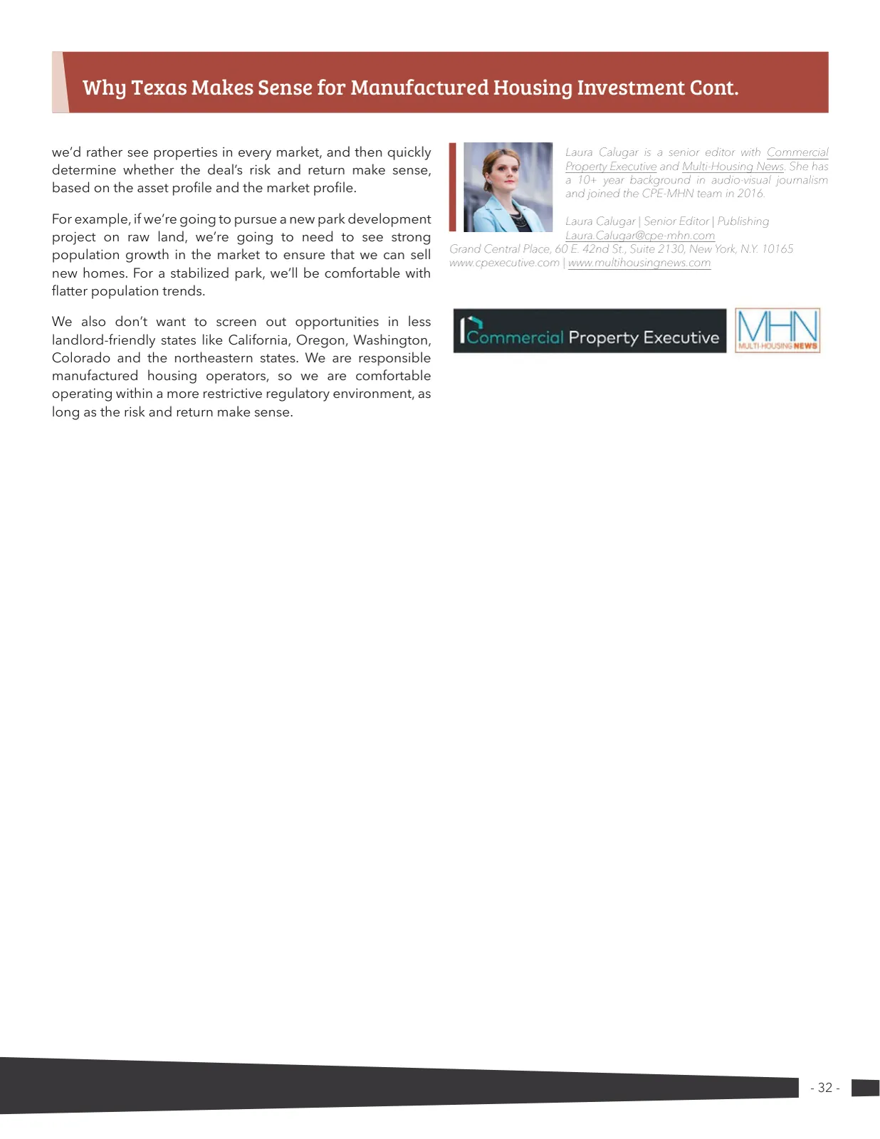 Page 32 of Manufactured Housing Review 2022 Q3