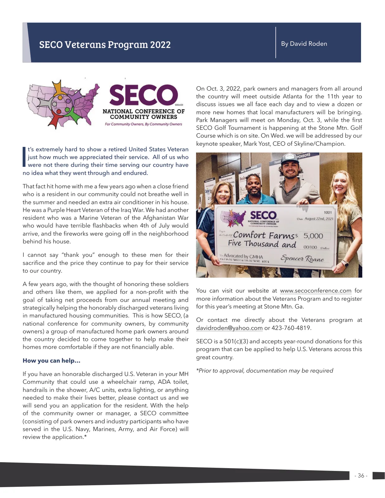 Page 36 of Manufactured Housing Review 2022 Q3