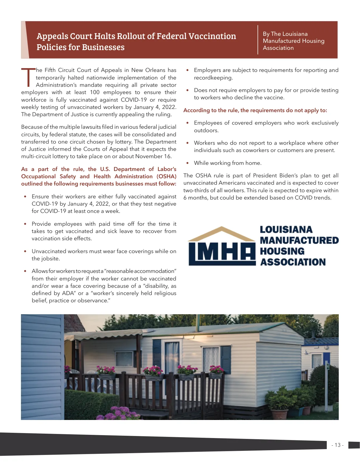 Page 13 of Manufactured Housing Review 2021 Q4