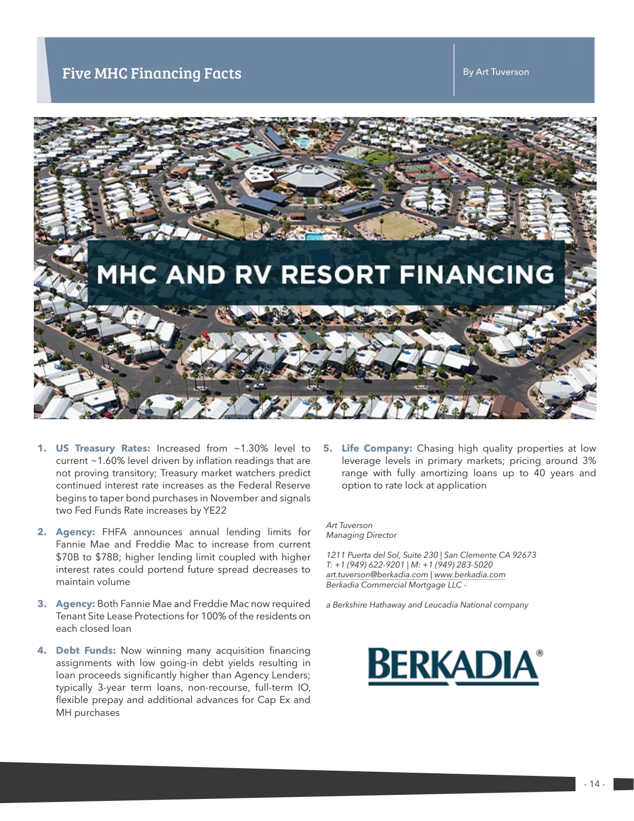 Page 14 of Manufactured Housing Review 2021 Q4