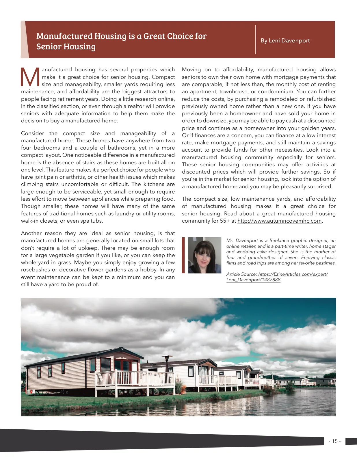 Page 15 of Manufactured Housing Review 2021 Q4