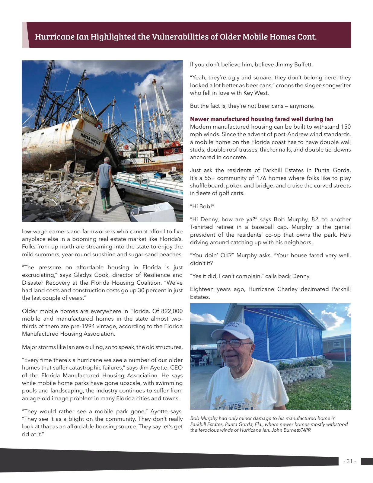 Page 31 of Manufactured Housing Review 2022 Q4