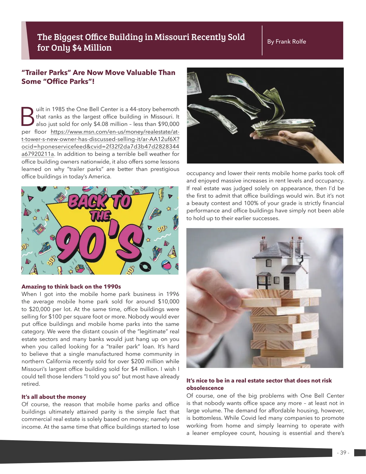 Page 39 of Manufactured Housing Review 2022 Q4
