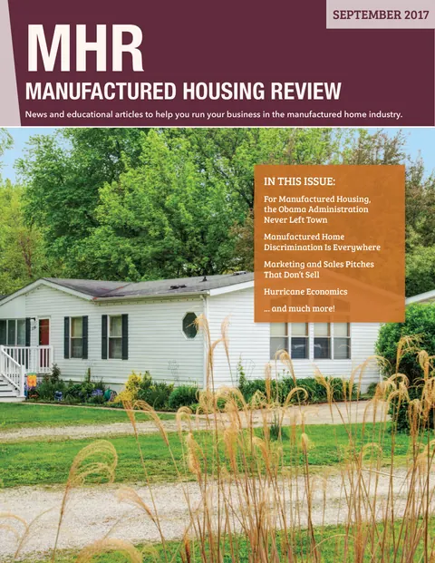 Manufactured Housing Review - September 2017 cover